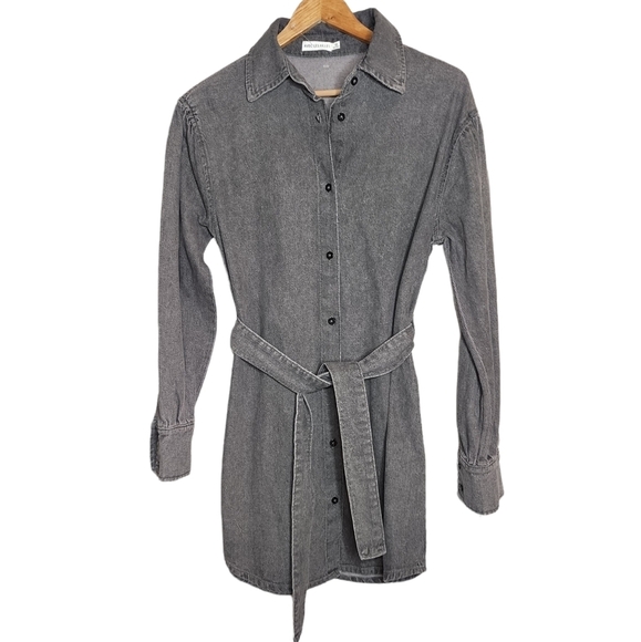 NWT AVEC LES FILLES WOMEN'S HALDEN LONG COAT STYLE DENIM JACKET - Picture 1 of 16